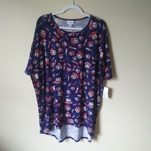 NWT LuLaRoe Blue Patriotic Irma
